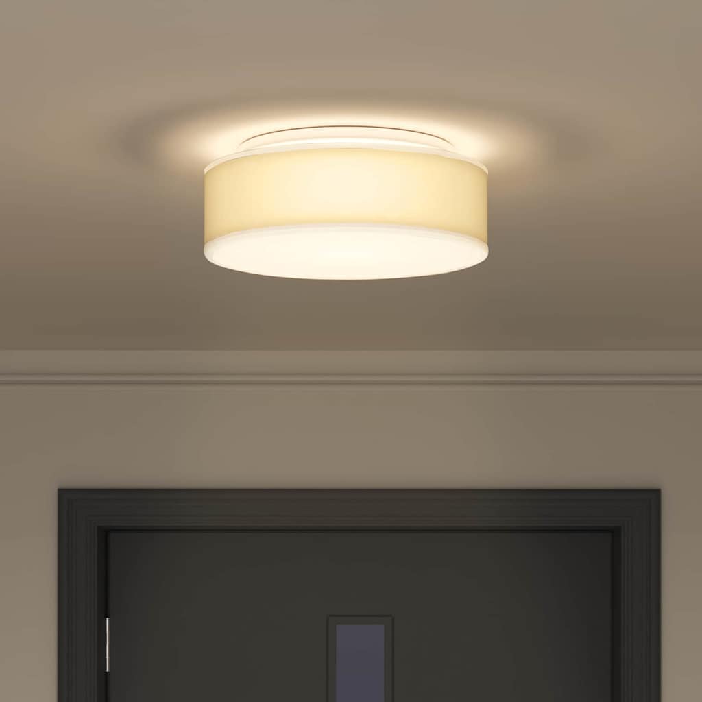 Lampada da soffitto Bianco 38 x 13.5 cm Tessuto