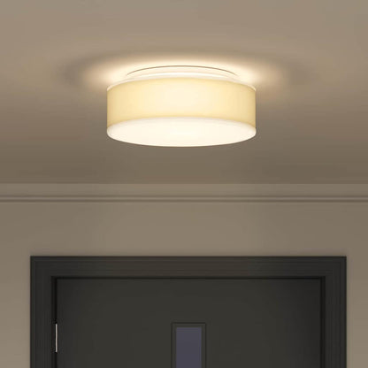 Lampada da soffitto Bianco 38 x 13.5 cm Tessuto