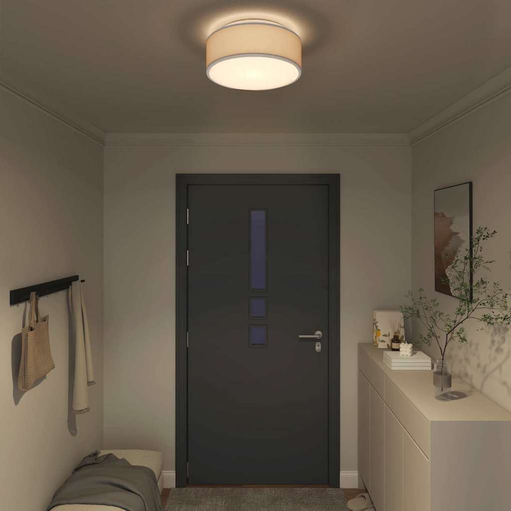 Lampada da soffitto Grigio 38 x 13.5 cm Tessuto