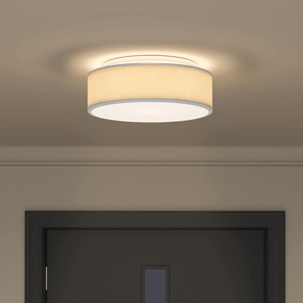 Lampada da soffitto Grigio 38 x 13.5 cm Tessuto