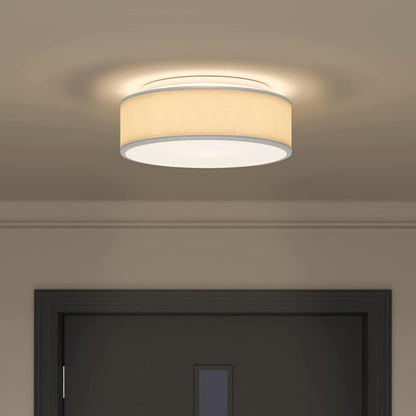 Lampada da soffitto Grigio 38 x 13.5 cm Tessuto