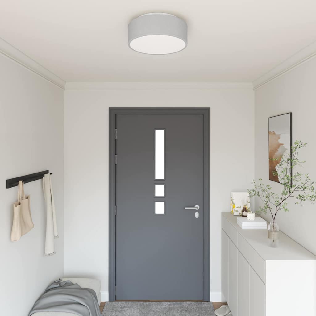 Lampada da soffitto Grigio 38 x 13.5 cm Tessuto