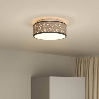 Lampada da soffitto Nero 30 x 13.5 cm Tessuto