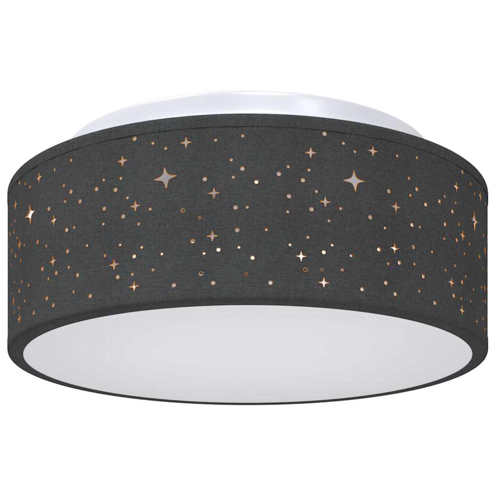 Lampada da soffitto Nero 30 x 13.5 cm Tessuto
