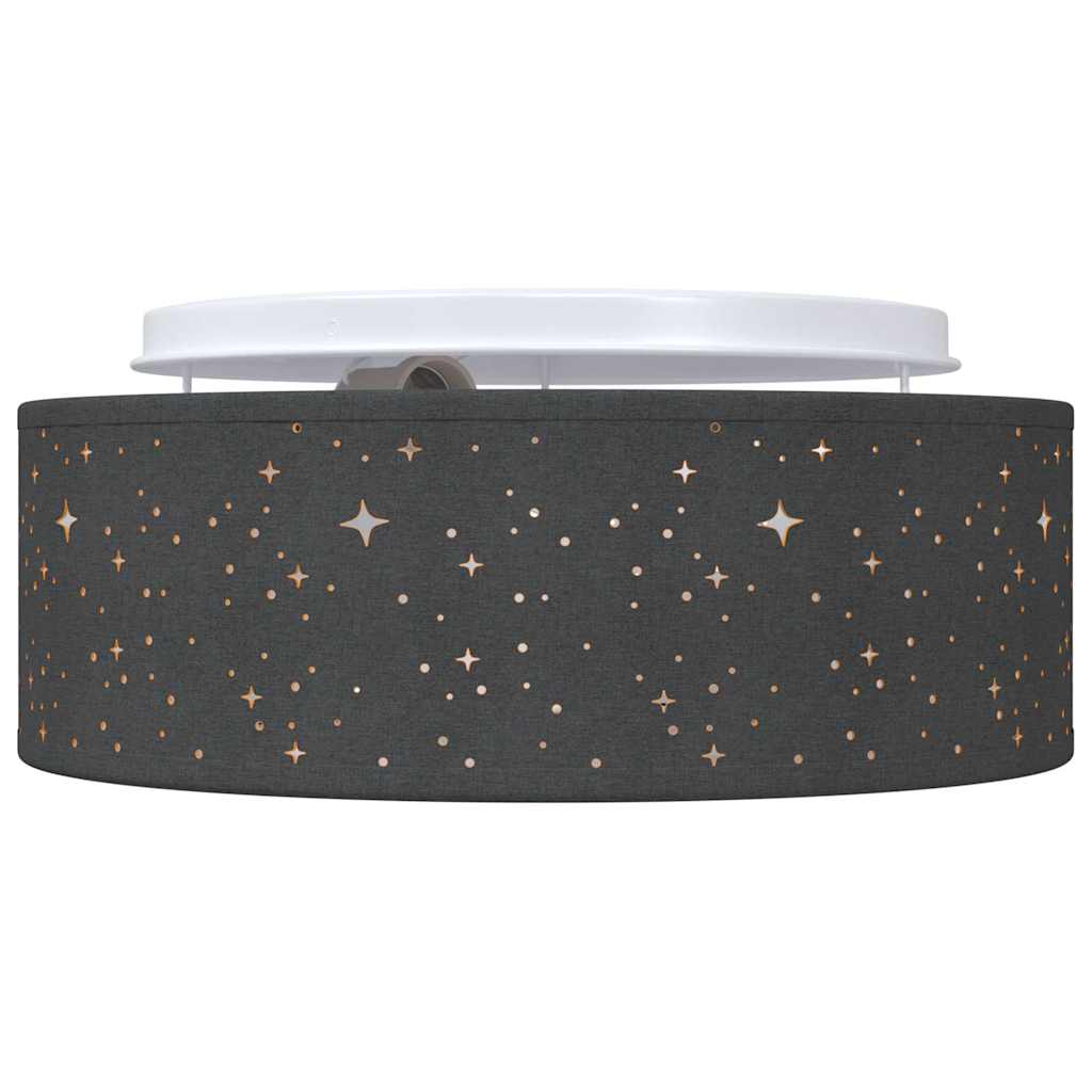 Lampada da soffitto Nero 30 x 13.5 cm Tessuto