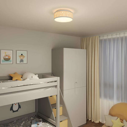 Lampada da soffitto Grigio 30 x 13.5 cm Tessuto