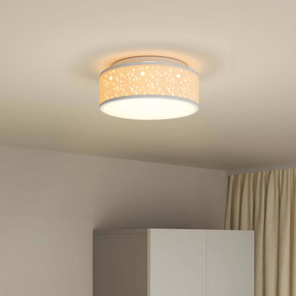 Lampada da soffitto Grigio 30 x 13.5 cm Tessuto