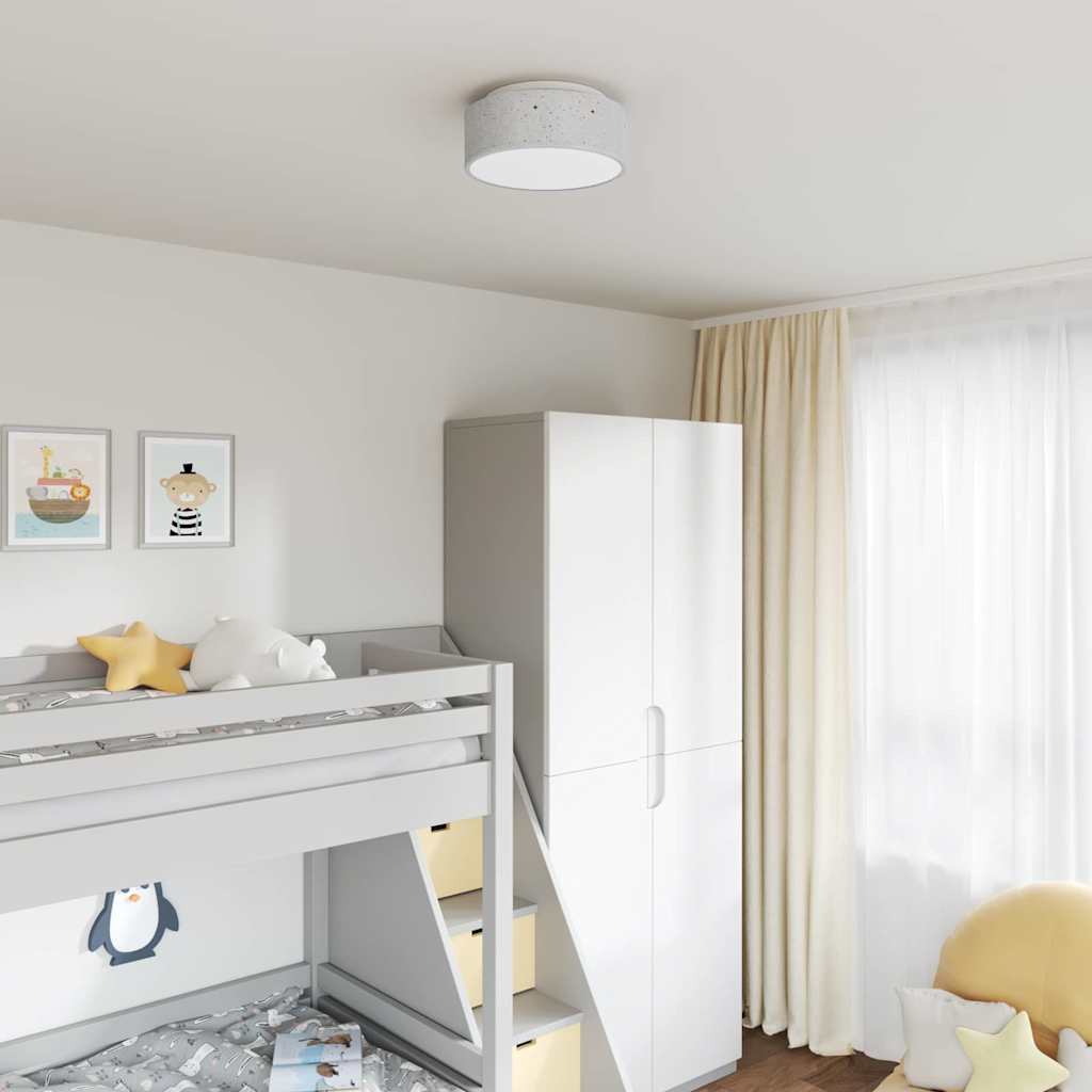 Lampada da soffitto Grigio 30 x 13.5 cm Tessuto