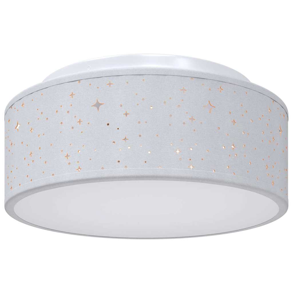 Lampada da soffitto Grigio 30 x 13.5 cm Tessuto
