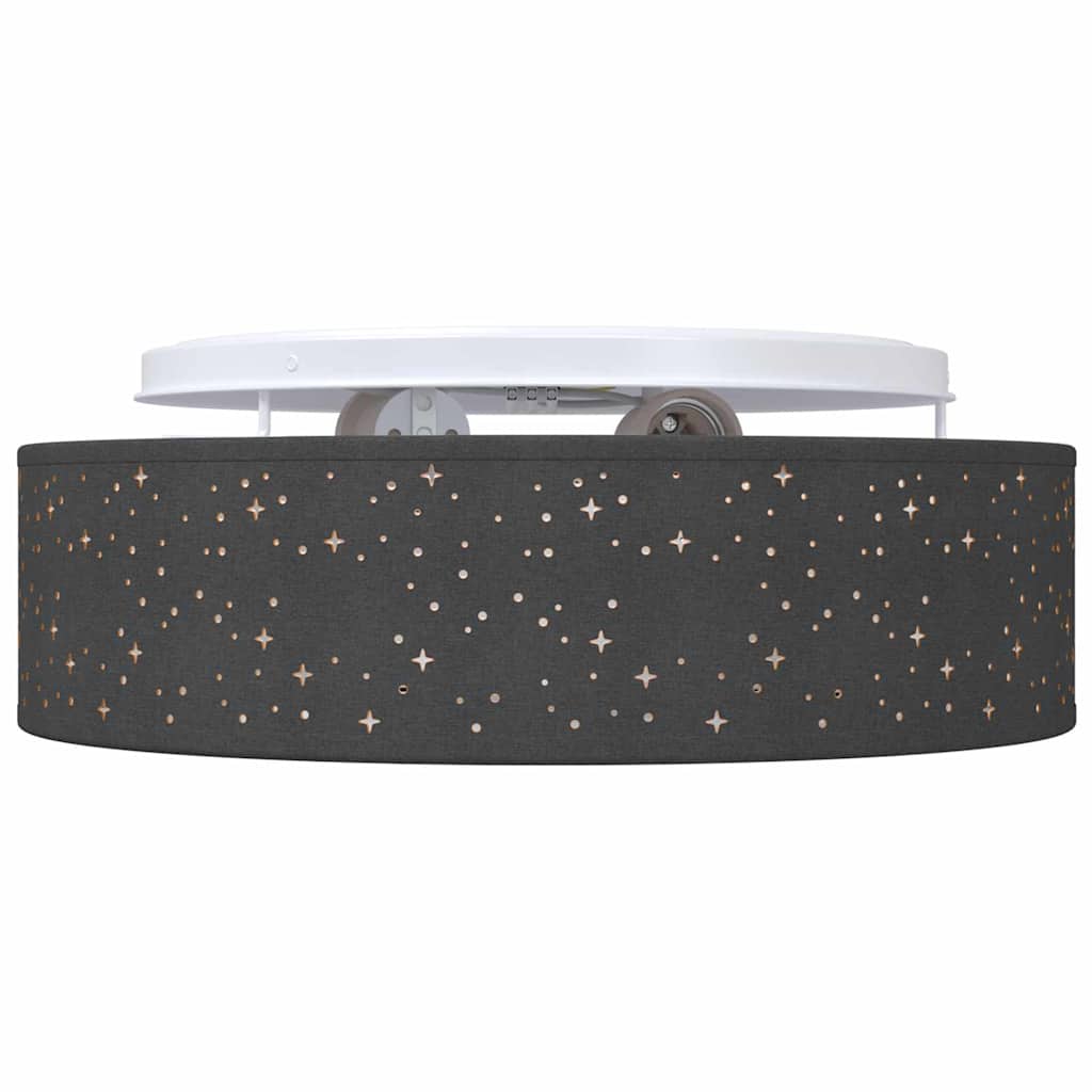 Lampada da soffitto Nero 38 x 13.5 cm Tessuto
