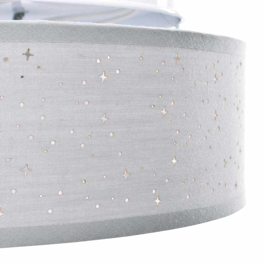 Lampada da soffitto Grigio 38 x 13.5 cm Tessuto