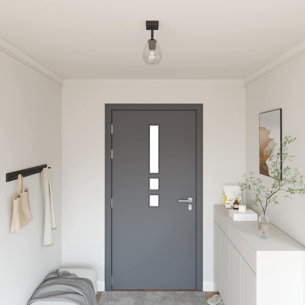 Faretto da soffitto Nero 13 x 13 x 26 cm Vetro e metallo