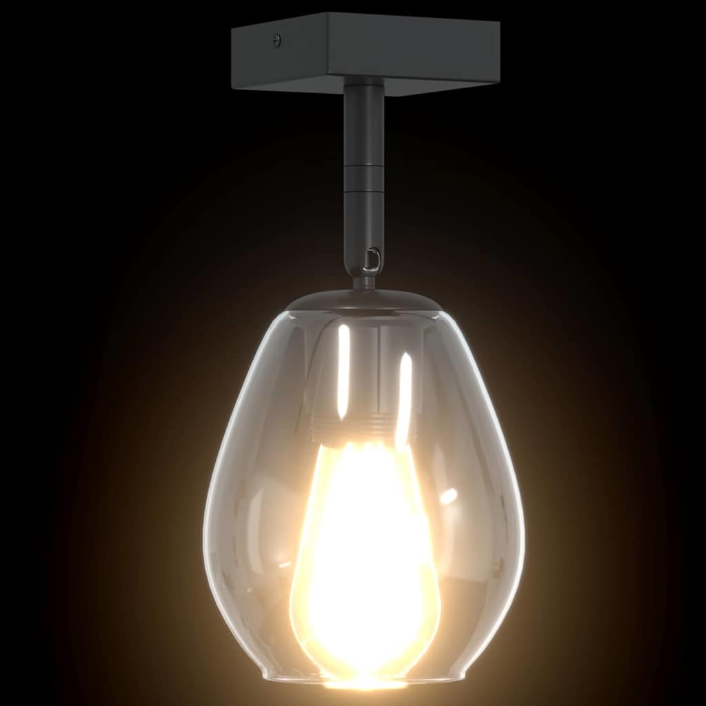 Faretto da soffitto Nero 13 x 13 x 26 cm Vetro e metallo