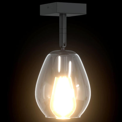 Faretto da soffitto Nero 13 x 13 x 26 cm Vetro e metallo