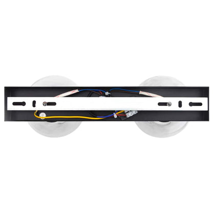 Faretto da soffitto Nero 33 x 13 x 26 cm Vetro e metallo