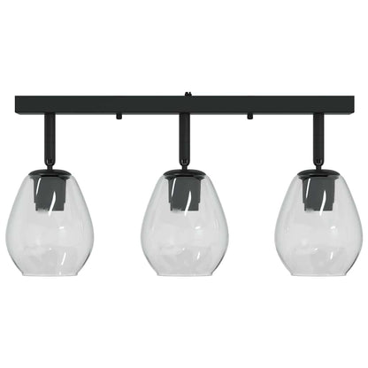 Faretto da soffitto Nero 54 x 13 x 26 cm Vetro e metallo
