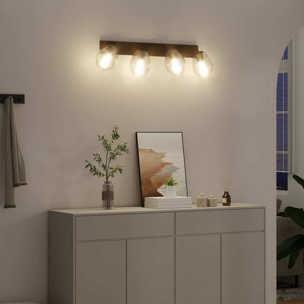 Faretto da soffitto Nero 70 x 13 x 26 cm Vetro e metallo