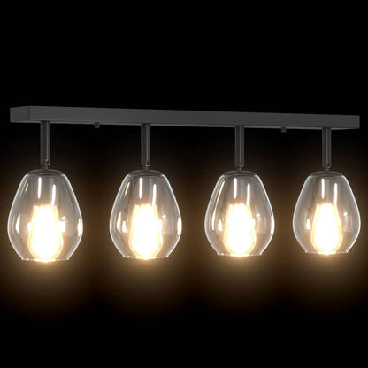 Faretto da soffitto Nero 70 x 13 x 26 cm Vetro e metallo