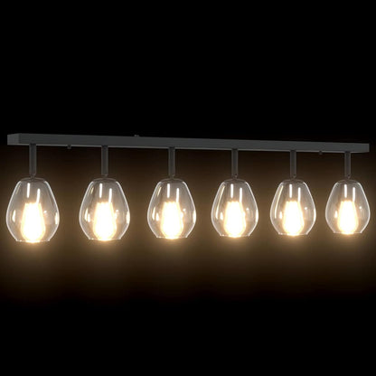 Faretto da soffitto Nero 110.5 x 13 x 26 cm Vetro e metallo