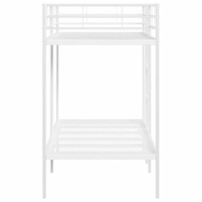 Letto a Castello senza Materasso Bianco 90x190 cm in Acciaio