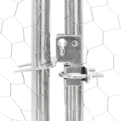 Cuccia per Cani da Esterno con Recinto 5x2x1,5m Acciaio Zincato - homemem39