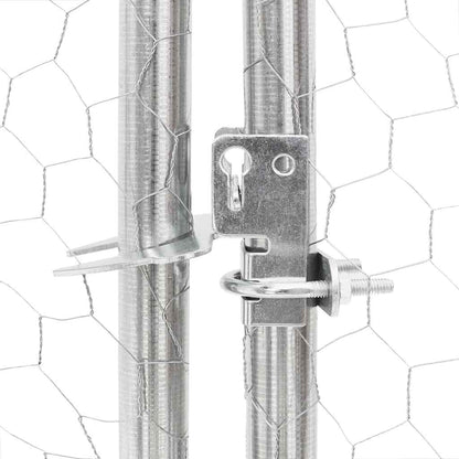Cuccia per Cani da Esterno con Recinto 6x2x1,5m Acciaio Zincato - homemem39