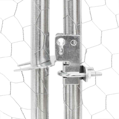 Cuccia per Cani da Esterno con Recinto 4x3x1,9m Acciaio Zincato - homemem39