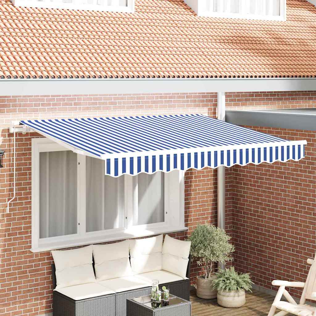 Telo di ricambio per tenda da sole Blu e Bianco 2,5 x 2 m