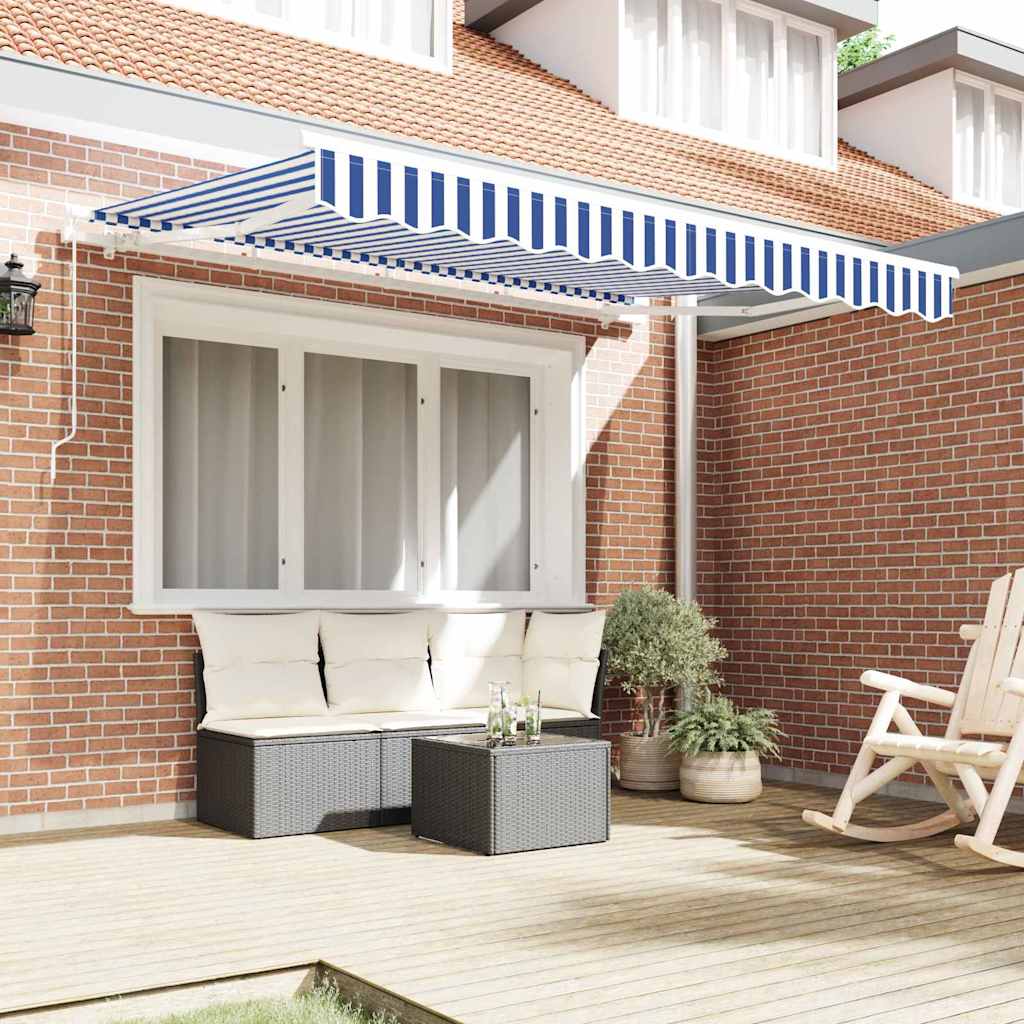 Telo di ricambio per tenda da sole Blu e Bianco 235 x 195 cm | homemem39