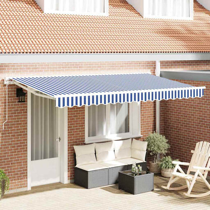 Telo di ricambio per tenda da sole Blu e Bianco 4 x 2 m