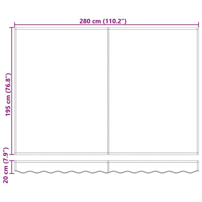 Telo di ricambio per tenda da sole Crema 280 x 195 cm