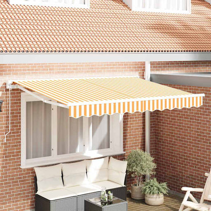 Telo di ricambio per tenda da sole Giallo e Bianco 3,5 x 2 m | homemem39