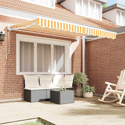 Telo di ricambio per tenda da sole Giallo e Bianco 3,5 x 2 m | homemem39