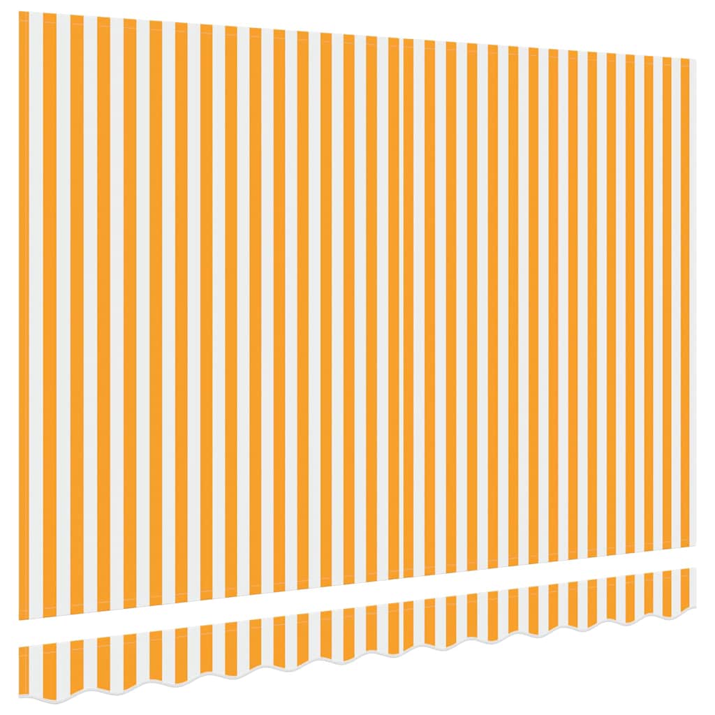 Telo di ricambio per tenda da sole Giallo e Bianco 3,5 x 2 m | homemem39
