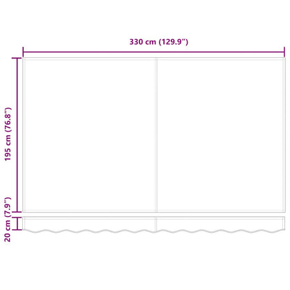 Telo di ricambio per tenda da sole Giallo e Bianco 3,5 x 2 m | homemem39