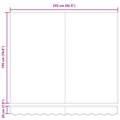 Telo di ricambio per tenda da sole per 2,5x2 m Marrone - homemem39
