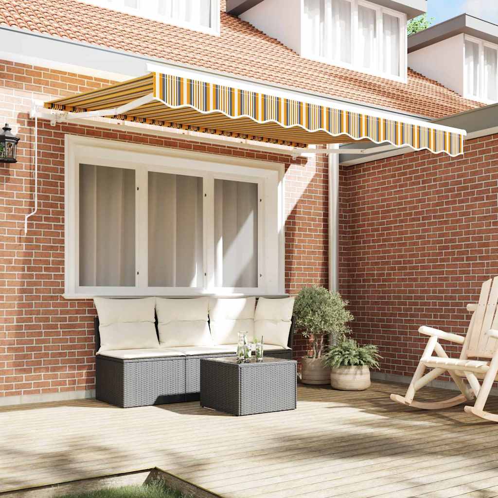 Telo di ricambio per tenda da sole Arancione e Nero 2,5 x 2 m | homemem39