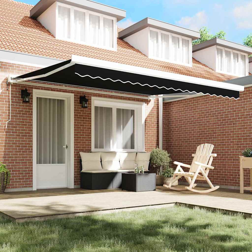Telo di ricambio per tenda da sole Nero 400 × 350 cm Tela - homemem39