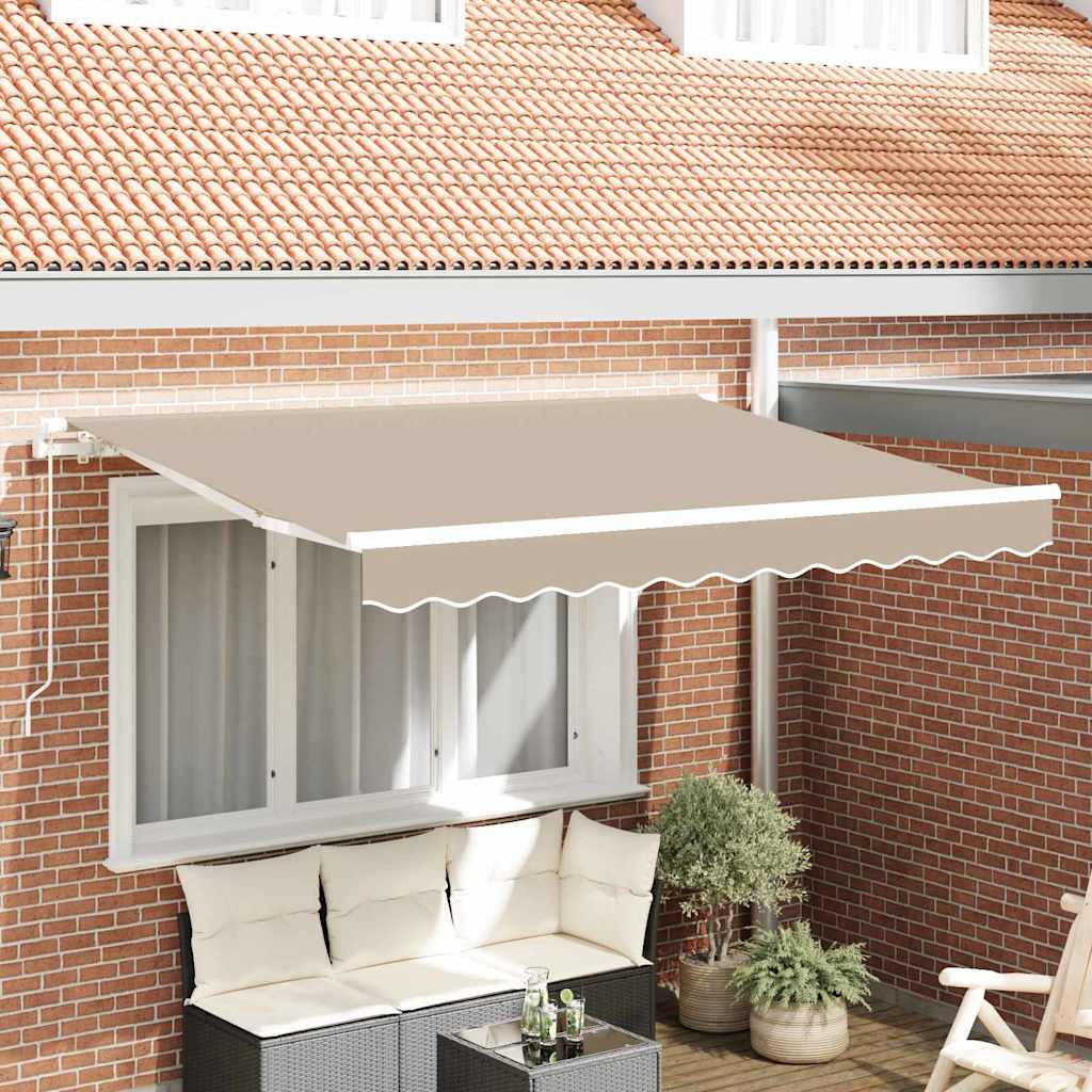 Telo di ricambio per tenda da sole Beige 350 x 250 cm Tela - homemem39