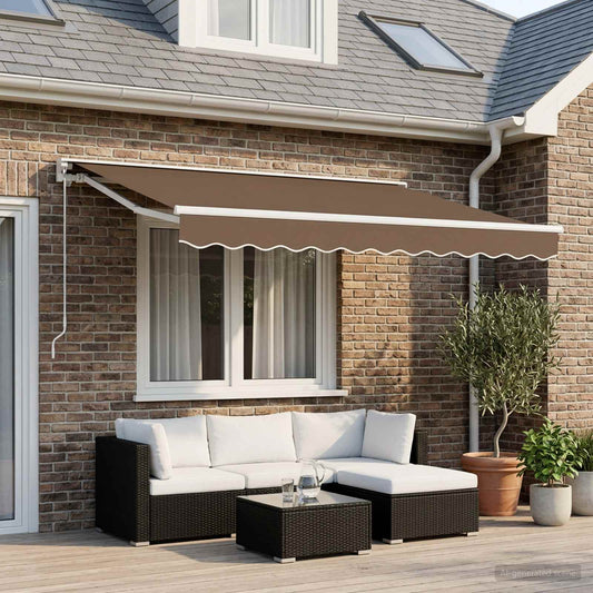 Telo di ricambio per tenda da sole Beige 330 x 245 cm - homemem39