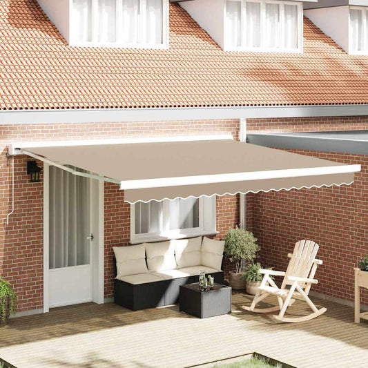 Telo di ricambio per tenda da sole Beige 4 × 3,5 m Poliestere