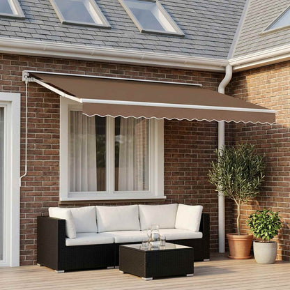 Telo di ricambio per tenda da sole Beige 380 x 345 cm - homemem39