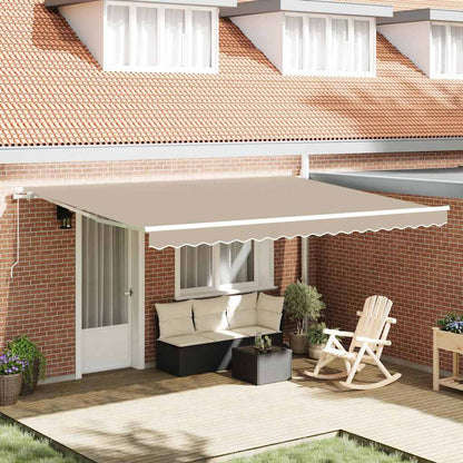 Telo di ricambio per tenda da sole Beige 4,5 × 3 m Poliestere