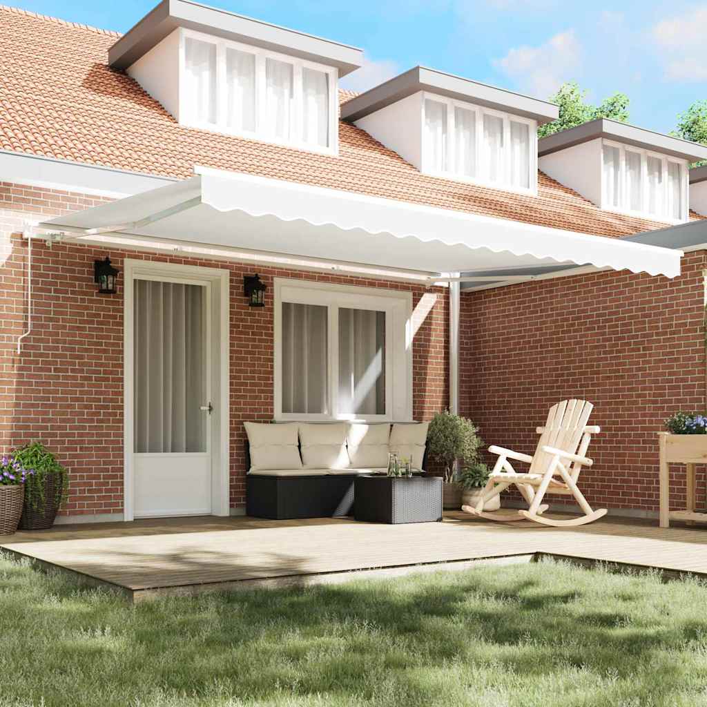 Telo di ricambio per tenda da sole Bianco 450 × 300 cm Tela - homemem39