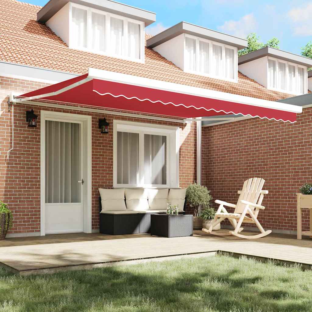Telo di ricambio per tenda da sole Rosso 400 × 350 cm Tela - homemem39