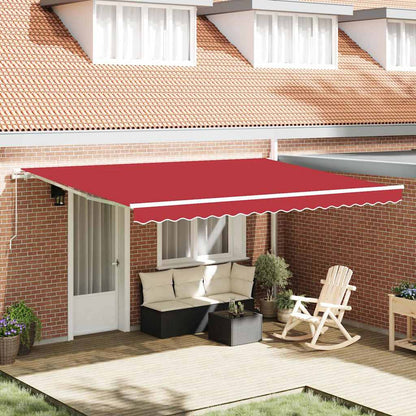 Telo di ricambio per tenda da sole Rosso 450 × 350 cm Tela - homemem39