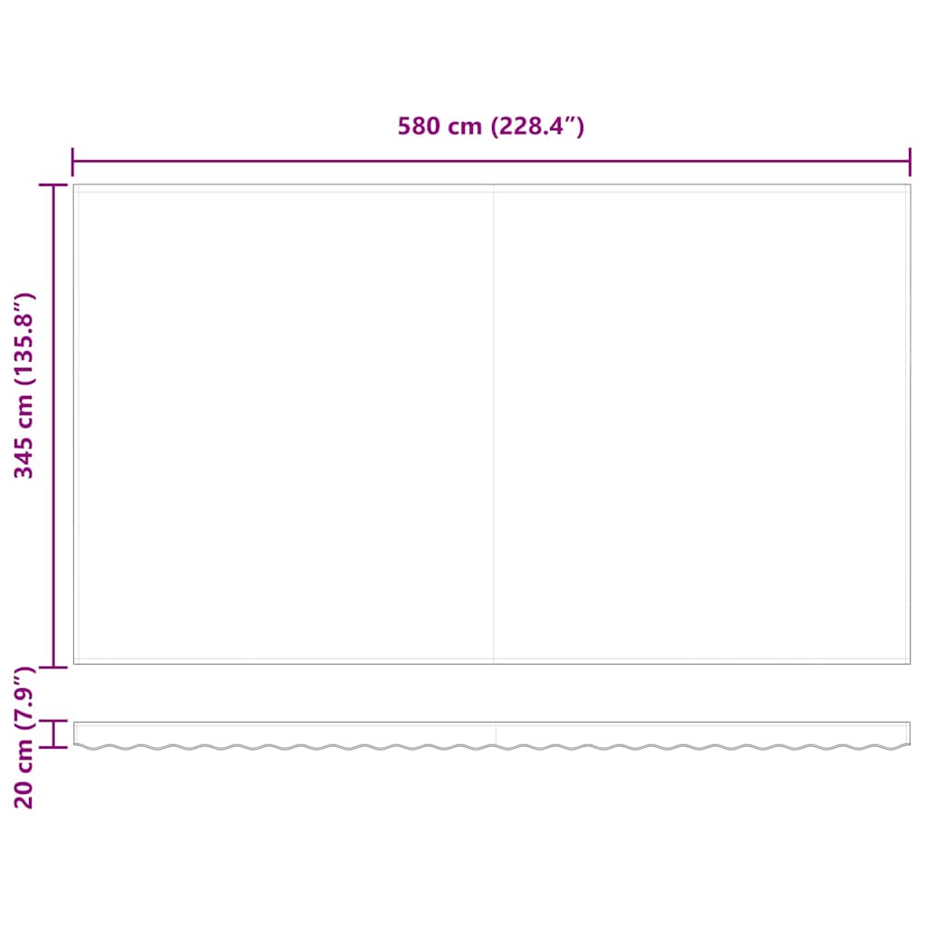 Telo di ricambio per tenda da sole Rosso 600 × 350 cm Tela - homemem39