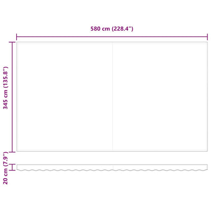 Telo di ricambio per tenda da sole Rosso 600 × 350 cm Tela - homemem39