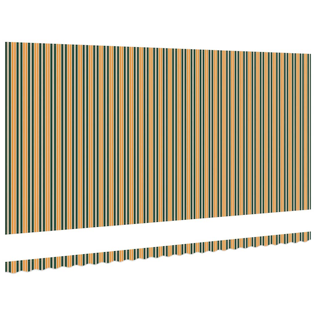 Telo di ricambio per tenda da sole Verde e giallo 600 × 300 cm