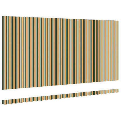 Telo di ricambio per tenda da sole Verde e giallo 600 × 300 cm